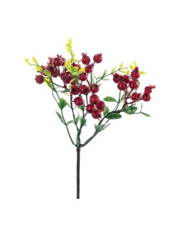 Bogyós ág- 28.5cm magas - Piros