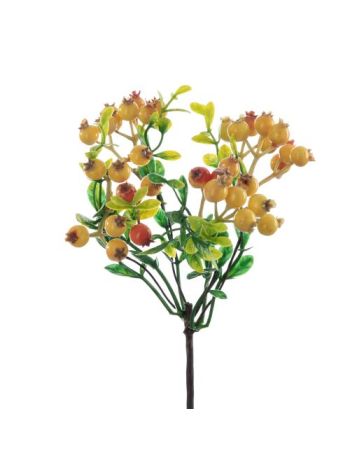 Bogyós ág- 28.5cm magas - Sárga
