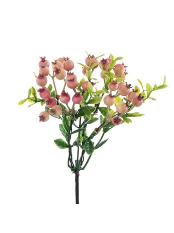 Bogyós ág- 28.5cm magas - Rózsaszín