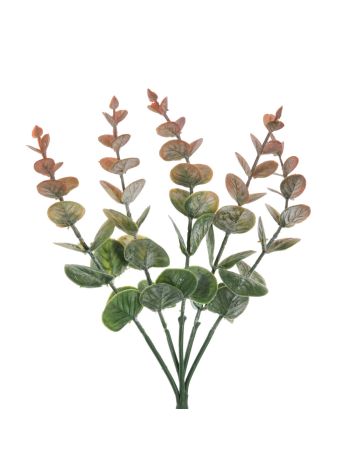 Eukaliptusz műnövény- 27cm magas- 12cm széles - Zöld/Narancssárga  AF031-02