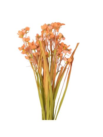 Nefelejcs selyemvirág csokor- 55cm magas - Pasztell narancs