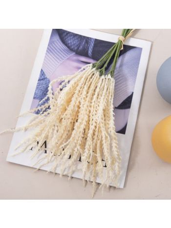 Dekorációs műnövény köteg- 23.5cm magas - Bézs