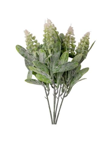 Fürtös gyöngyike csokor- 28cm magas - Fehér  AF082-01