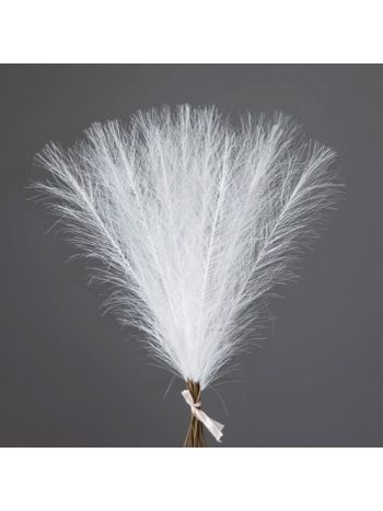 Ezüstös metál pampafű köteg- 20 szál- 45cm magas - Fehér