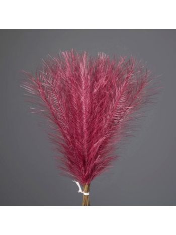 Ezüstös metál pampafű köteg- 20 szál- 45cm magas - Rose red