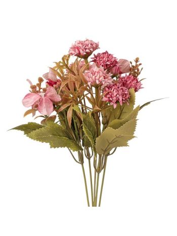 Selyemvirág csokor- 10 fejes- 28cm magas - Lila