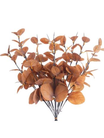 Almalevél gally köteg- 10 szál- 28cm magas - Sárgás barna