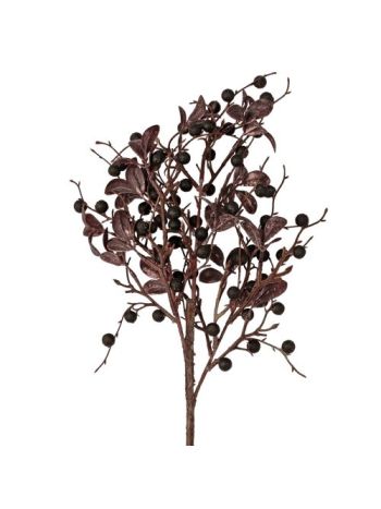 Bogyós dekor ág- 56cm magas - Fekete