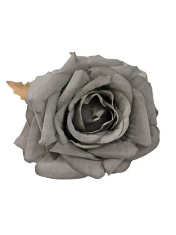 Rózsa selyemvirág fej- 8cm - Kék AF120-03 12db/csomag