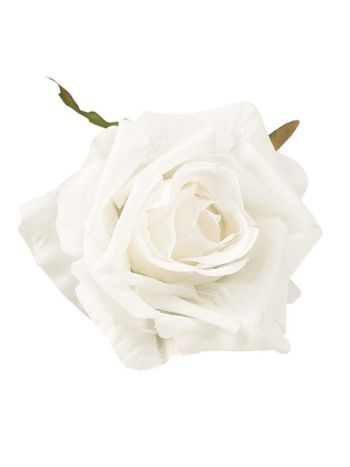 Bársony rózsafej- 8cm - Fehér AF122-01 12db/csomag