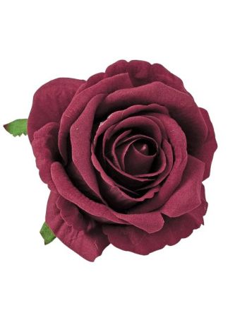 Bársony rózsafej- 8cm - Sötét bordó AF122-05 12db/csomag