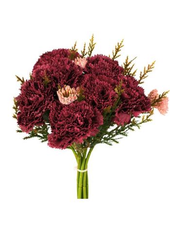 Szegfű selyemvirág csokor- magasság 32cm-