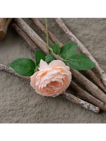 Selyemvirág rózsa szál- 28cm magas - Pezsgő