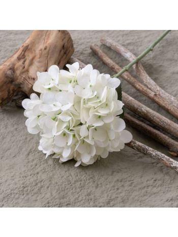 Hortenzia selyemvirág szál- 35cm magas - Fehér