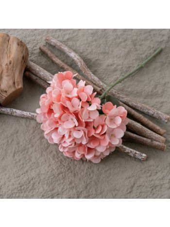 Hortenzia selyemvirág szál- 35cm magas - Barack