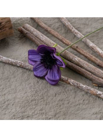 Szellőrózsa selyemvirág szál- 30cm magas - Lila