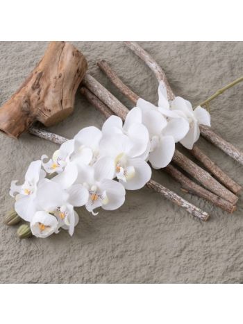 Real touch orchidea ág- 72cm magas - Fehér