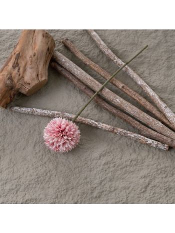 Dandelion selyemvirág szál- 29cm magas - Sötét rózsaszín