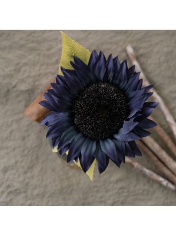 Napraforgó selyemvirág szál- 50cm magas - Kék