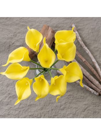 Real touch kála köteg- 10 szálas- 32cm magas - Citromsárga