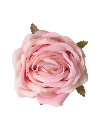 Rózsa selyemvirág fej- 9cm - Sötét rózsaszín