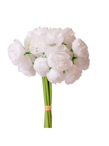 Boglárka selyemvirág köteg- 32cm magas - Fehér