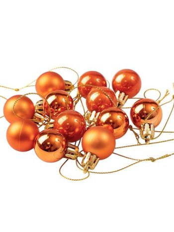 12db-os 2.5cm-es kar&aacute;csonyi g&ouml;mb szett - Bronz