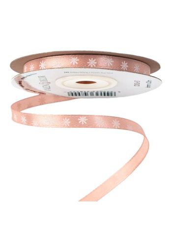 Hópelyhes szatén szalag 6mm x 20m - Púder bézs