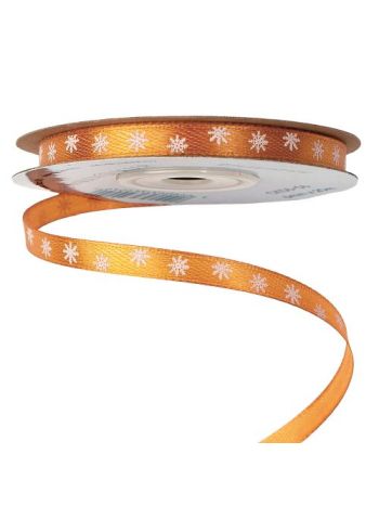 Hópelyhes szatén szalag 6mm x 20m - Bronz