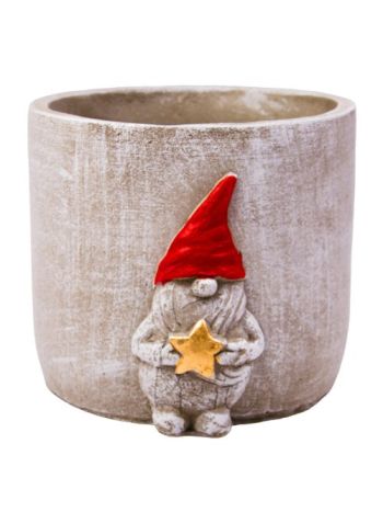 Cement kaspó- manós  15x16.5x13cm