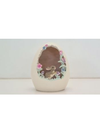 Nyuszi tojásban 15cm polirezin D76672