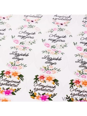 Anyák napi matrica szett- 24db.-os  - 5cm