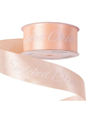 Emléked Örök feliratos szatén gyász szalag 30mm x 20m - Pezsgő