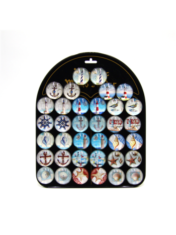 ÜVEGMÁGNES 36/216/864 NYÁRI átm.3.5 cm