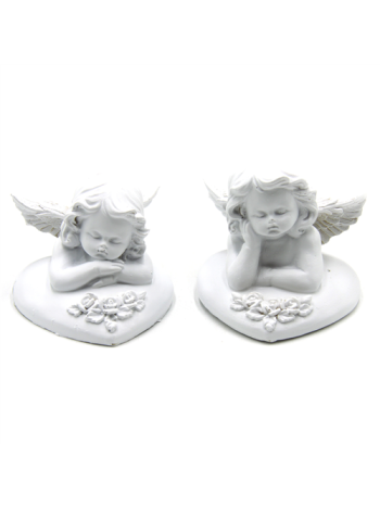 ANGYAL SZÍVEN 2/192 8x7-5x7 cm 2 FÉLE FEHÉR ES03066