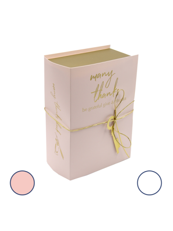 PAPÍRDOBOZ KÖNYV ALAKÚ 1/72 16x8x22-5 cm 2 SZÍNBEN