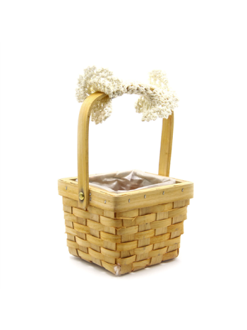 VIRÁGKOSÁR 1/140 HORGOLT DÍSSZEL 10-5x13x24-5 cm