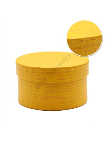 PAPÍRDOBOZ KEREK 4/96 14x8 cm SÁRGA