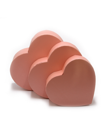 PAPÍRDOBOZ SZÍV 3 DB 1/30 24x21-2x9-8; 22x20x8-2; 19x16-5x6-8 cm RÓZSASZÍN