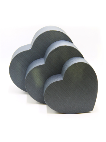 PAPÍRDOBOZ SZÍV 3 DB 1/16 31x28-5x13-5 SÖTÉT SZÜRKE