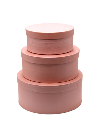 PAPÍRDOBOZ KEREK 3 DB 1/6 31x13-5; 27x11-5; 22x9-5 cm RÓZSASZÍN