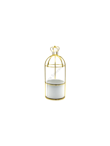 VIRÁGTARTÓ FÉM 1/84 27x9-5 cm FEHÉR