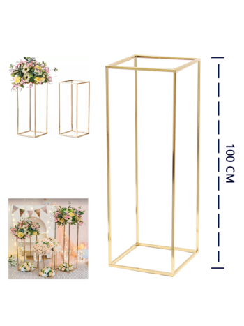 VIRÁGTARTÓ ÁLLVÁNY 1/10 31x100 cm ARANY