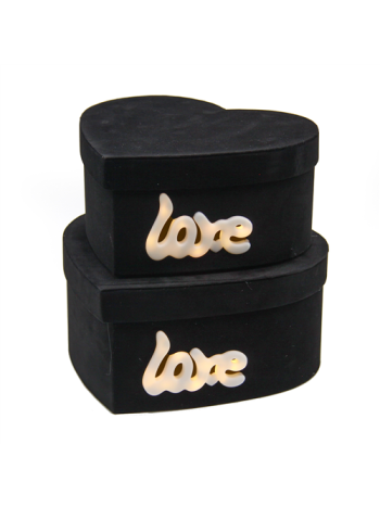PAPÍRDOBOZ LEDDEL 2 DB 1/24 26x24x12; 23x21x10-5 cm FEKETE 5996533079826