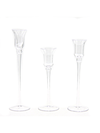 GYERTYATARTÓ ÜVEG 3 DB 1/12 20;23;26 cm ES08352