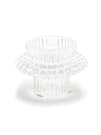 GYERTYATARTÓ ÜVEG KÉTOLDALÚ 6/96 8x5-5 cm