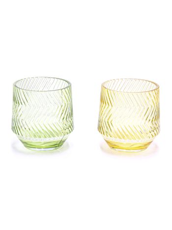 MÉCSESTARTÓ ÜVEG 1/36 8-5x9-7 cm 2 SZÍNBEN