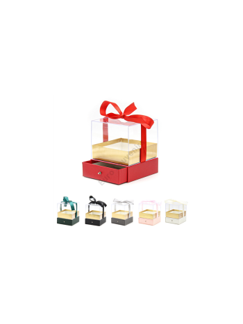 VIRÁGDOBOZ AKRIL FIÓKOS 1/48 14x14x16-5 cm 6 SZÍNBEN