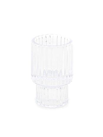 GYERTYATARTÓ ÜVEG KÉTOLDALÚ 1/120 7x4-5 cm