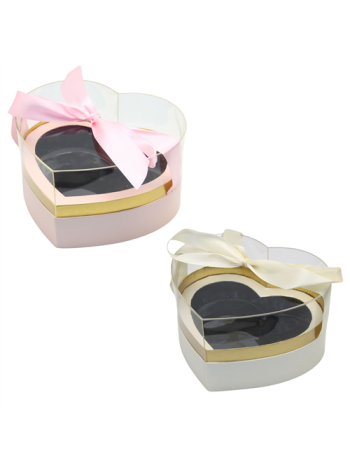 VIRÁGDOBOZ SZÍV AKRIL TETŐVEL 1/8 26-5x24x15 cm 2 SZÍNBEN